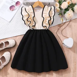 Vestido floral para niña – Manga corta verano, tallas 3-7 años