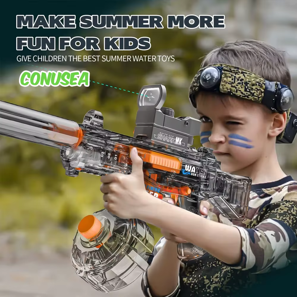 Pistola de agua automática con luz para niños – Gran capacidad - imagen 2