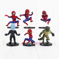 Figura de acción genuina The Avengers Spider-man 6 adornos de escritorio muñeca decoración modelo Juguetes