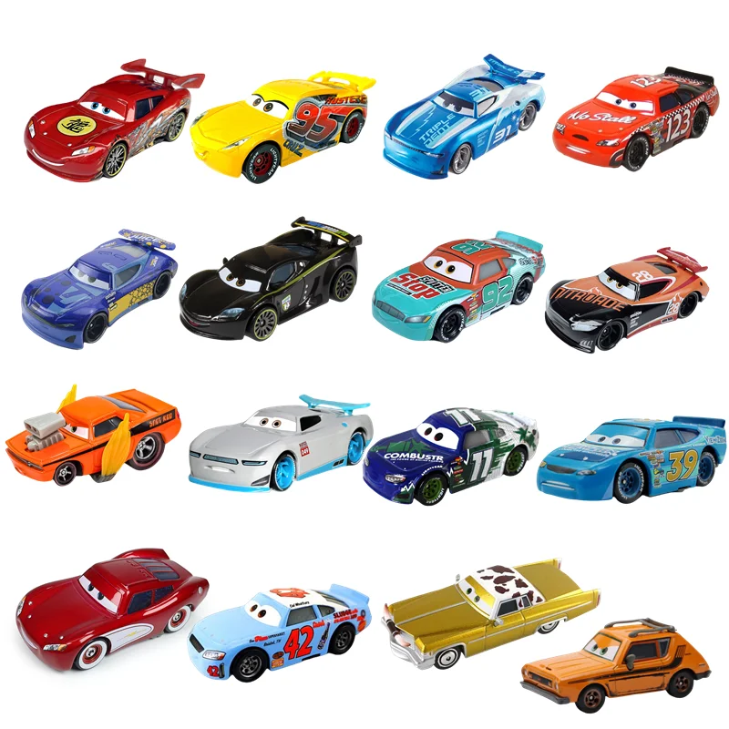 Disney Pixar Cars McQueen figura de Anime Diecast aleación de Metal recoger coches de juguete modelo niño niña regalo de cumpleaños