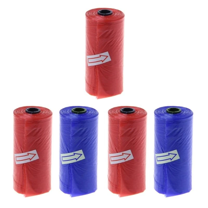 M76C Cochecitos bebé Bolsas basura desechables Sacos pañales Bolsas caca bebé 5 rollos