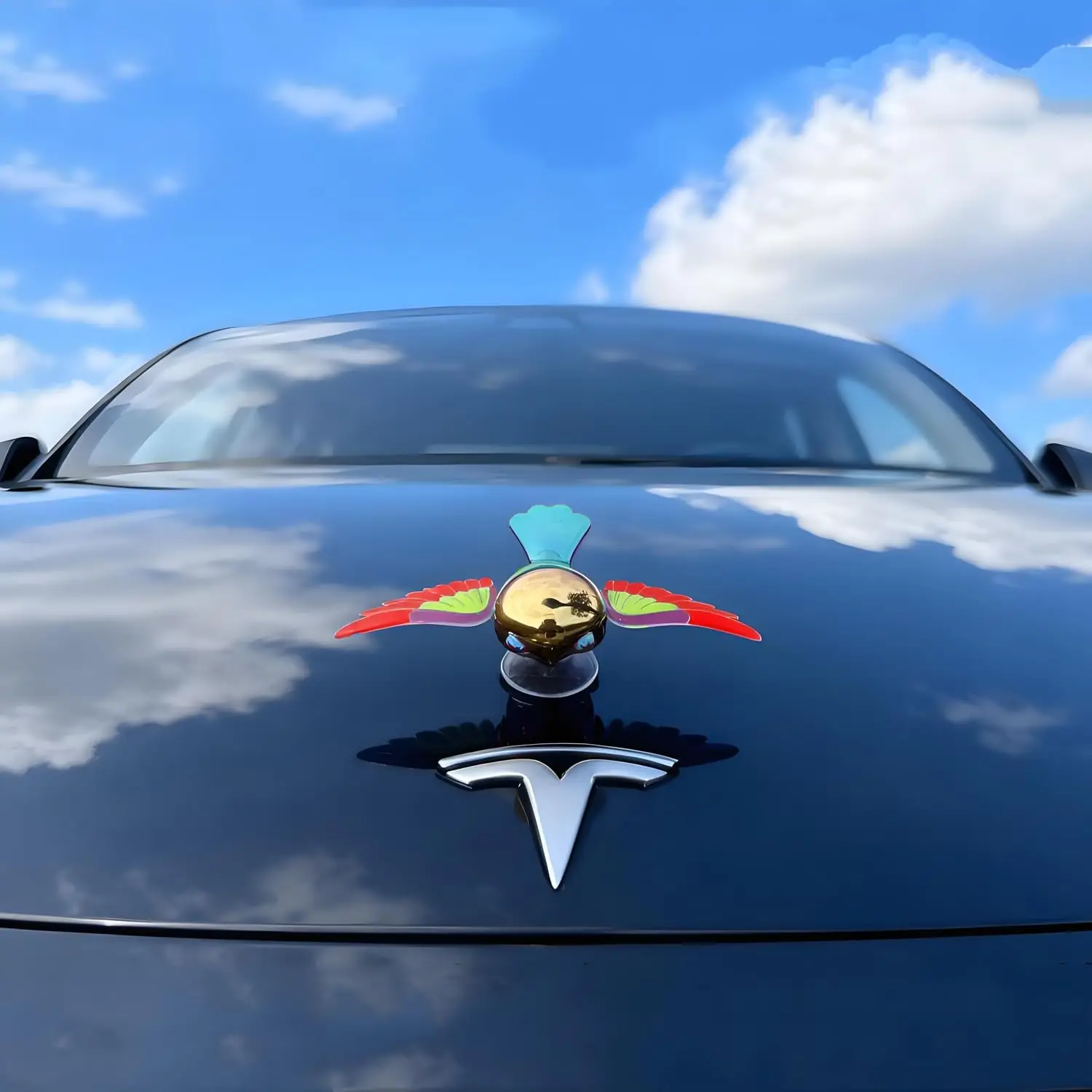 Decoración de pájaros voladores para coche, espejo retrovisor que acompaña el viento, casco, capó y decoración de pájaros voladores para motocicleta - imagen 3