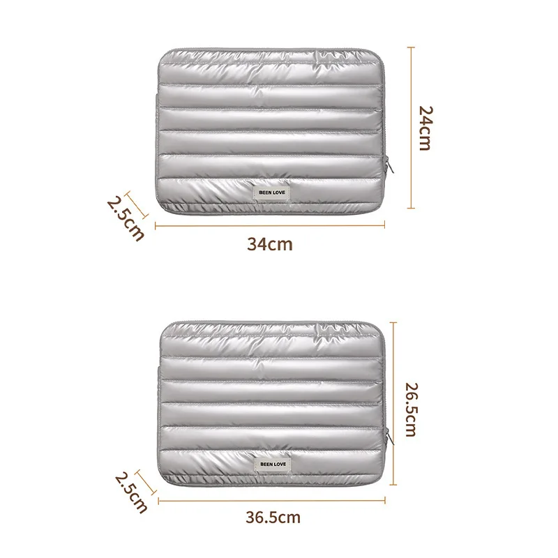 Funda hinchada para ordenador portátil de 13/14 pulgadas, funda para portátil para MacBook Air iPad Pro, bolsa para tableta, funda blanda para portátil - imagen 5