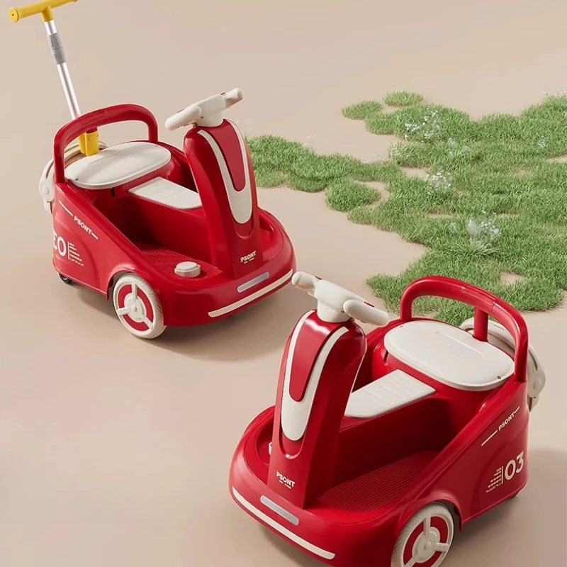 Coche de equilibrio para bebé con ruedas de deriva con Control remoto y volante LED, cochecito con batería de 5200mAh y andador para bebé ‌ - imagen 5