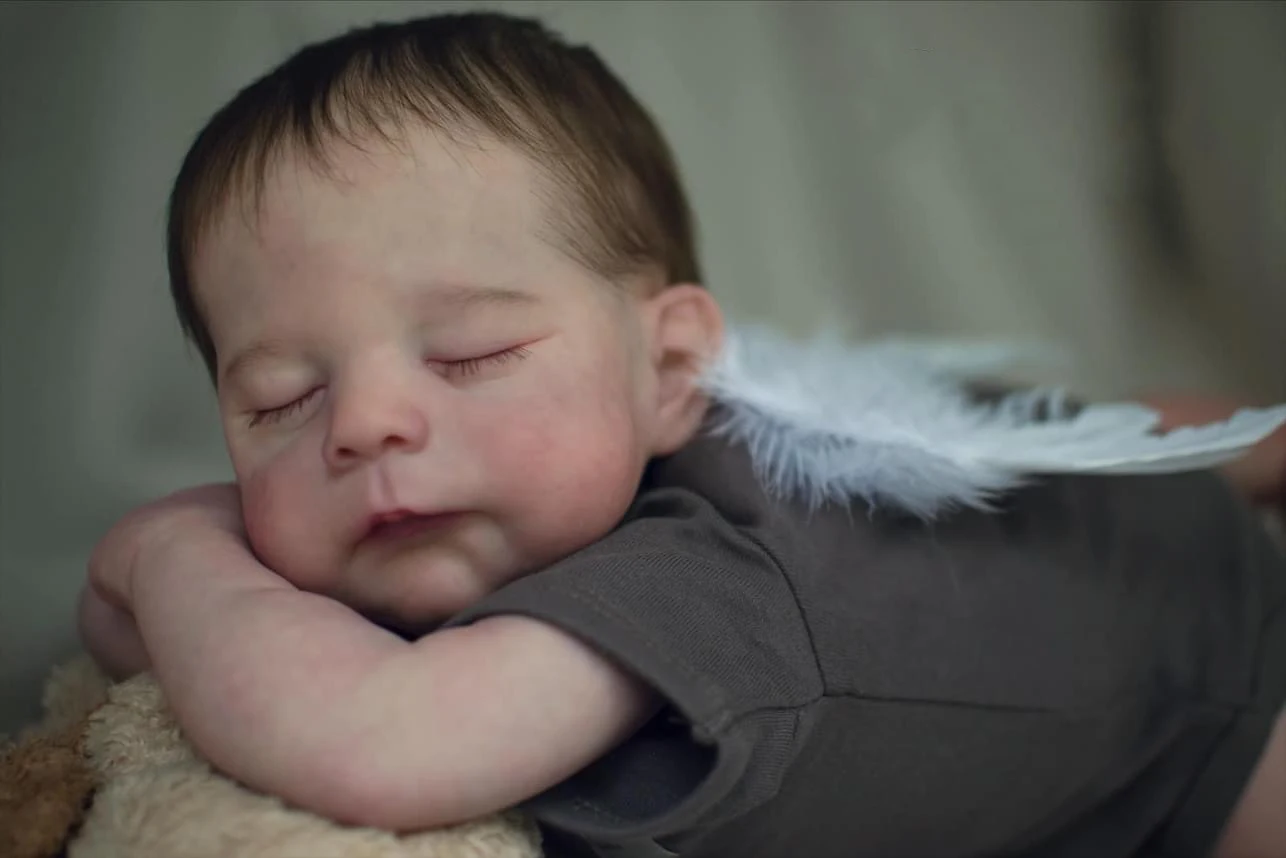 NPK 19 ''realista suave al tacto bebé de peluche múltiples capas pintura 3D piel Erica raíz pelo muñeca Reborn - imagen 3