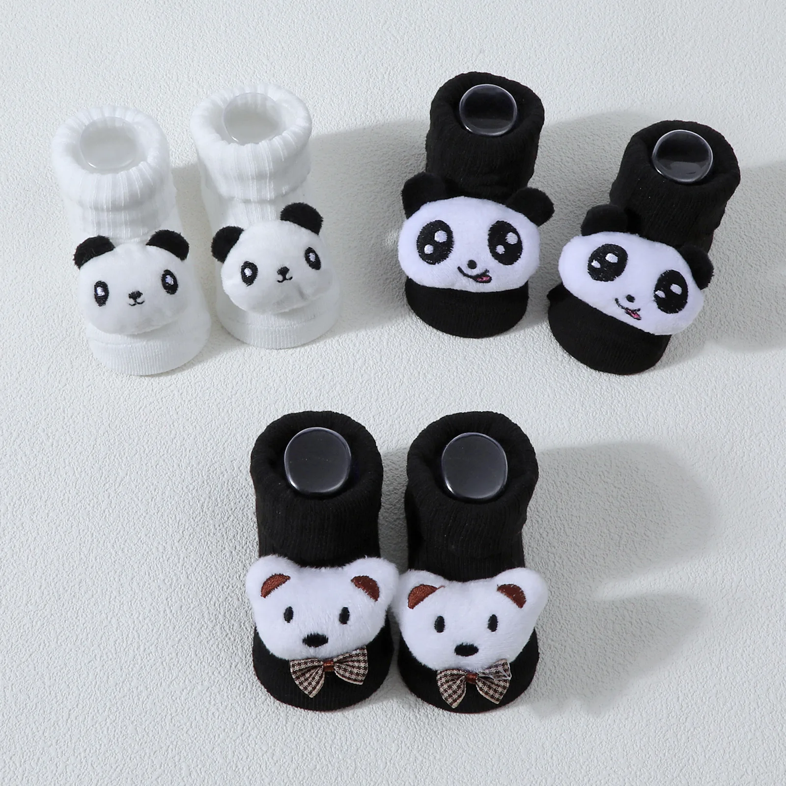 Calcetines antideslizantes con dibujo de oso para bebé – Suela suave para antes de caminar - imagen 3