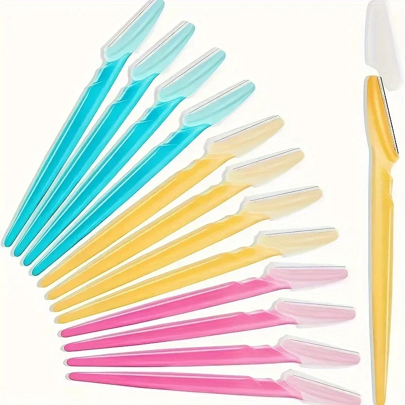 Kit de maquinilla de afeitar para cejas multifunción, herramienta de depilación facial precisa, moldeadora y con mango de fácil agarre, 3/5/6/12/24 Uds.