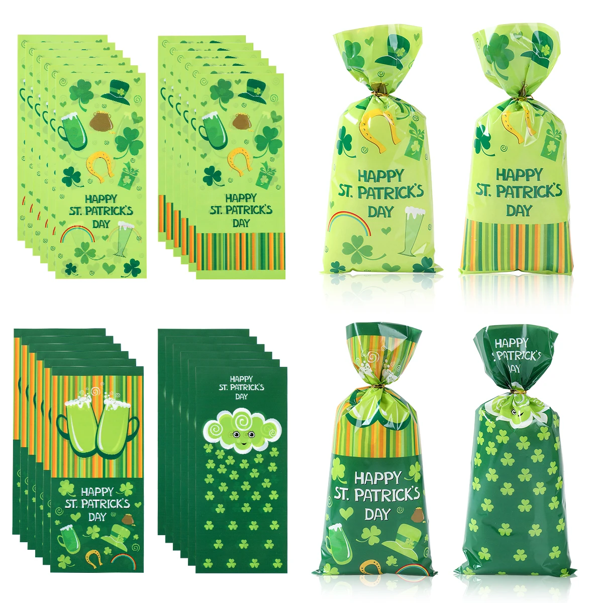Bolsas de dulces para el Día de San Patricio, embalaje de galletas para regalo, decoración de fiesta de San Patricio, 50 piezas - imagen 2