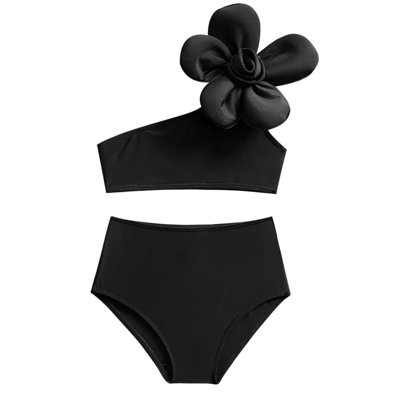 Conjunto bikini sin mangas para bebé niña – Estampado floral playero - imagen 2