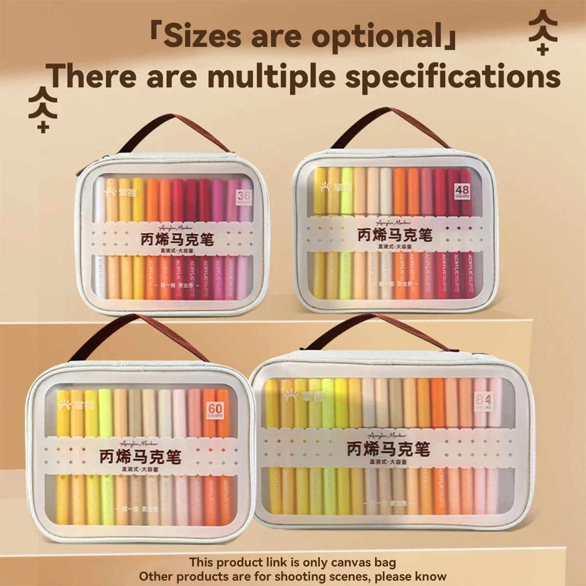 Caja de almacenamiento de lona con marcadores de 36-84 agujeros, organizador impermeable, rollo de cepillo acrílico para estudiantes, artistas, bolsa de almacenamiento de suministros de arte - imagen 3