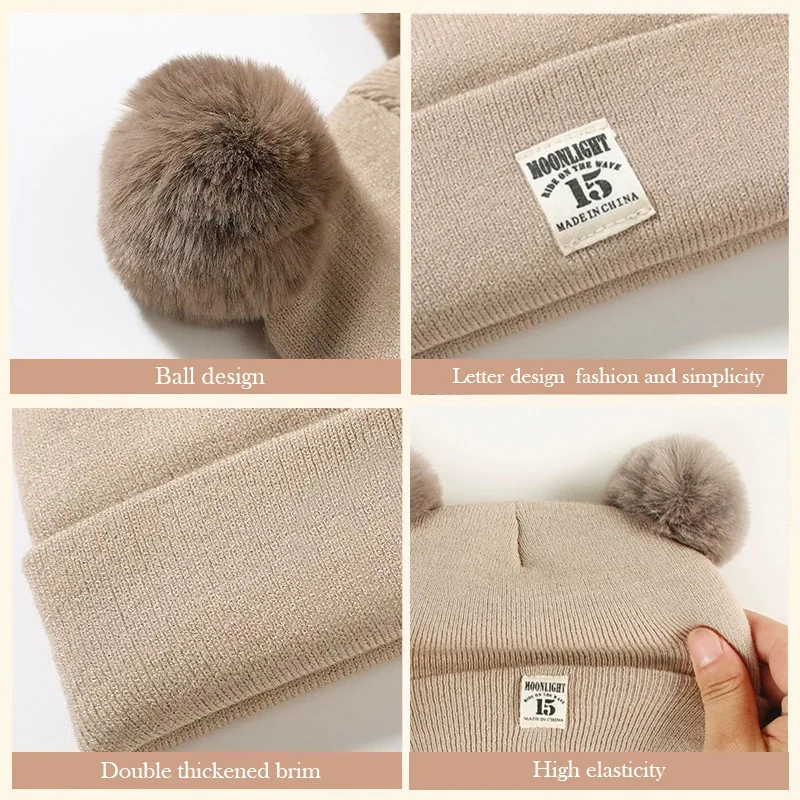 Gorros de bebé de doble capa – Protección térmica otoño e invierno - imagen 5
