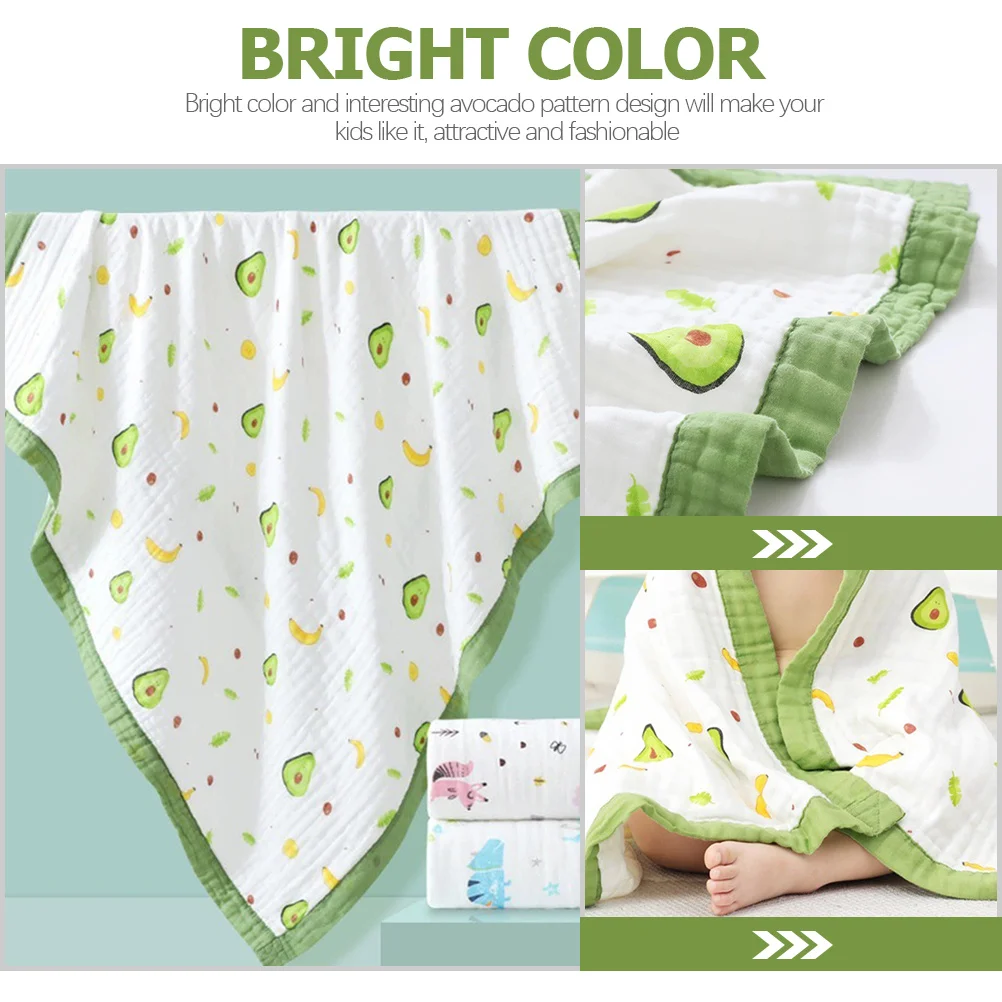 Toalla de baño para bebé, diseño de aguacate de algodón, suave, duradera, de secado rápido, ligera, para piscina, toalla de playa para niños recién nacidos y niños pequeños - imagen 3