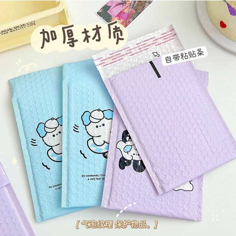 10 Uds. De sobres de burbujas de Color caramelo para cachorros coreanos, bolsa de embalaje para tarjetas fotográficas Kpop de 3 pulgadas, bolsa de sobres de envío Kawaii a prueba de golpes