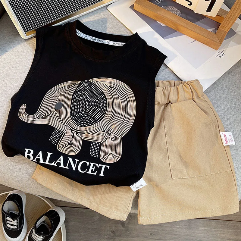 Conjunto verano bebé: tops algodón sin mangas y pantalón corto - imagen 5