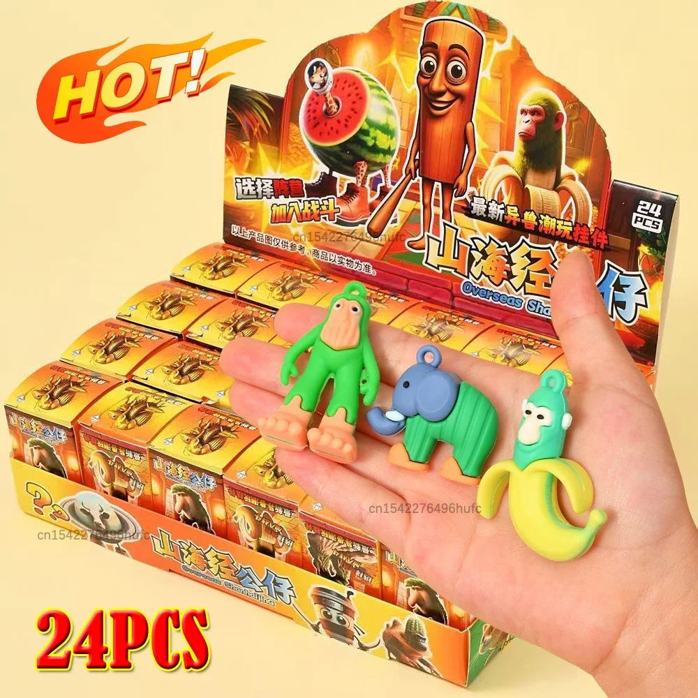 24 Uds. Llavero de caja ciega italiana Brainrot Tungtung Sahur Tralalelo Tralala Brr Brr Patapim llavero colgante caja ciega Juguetes - imagen 5