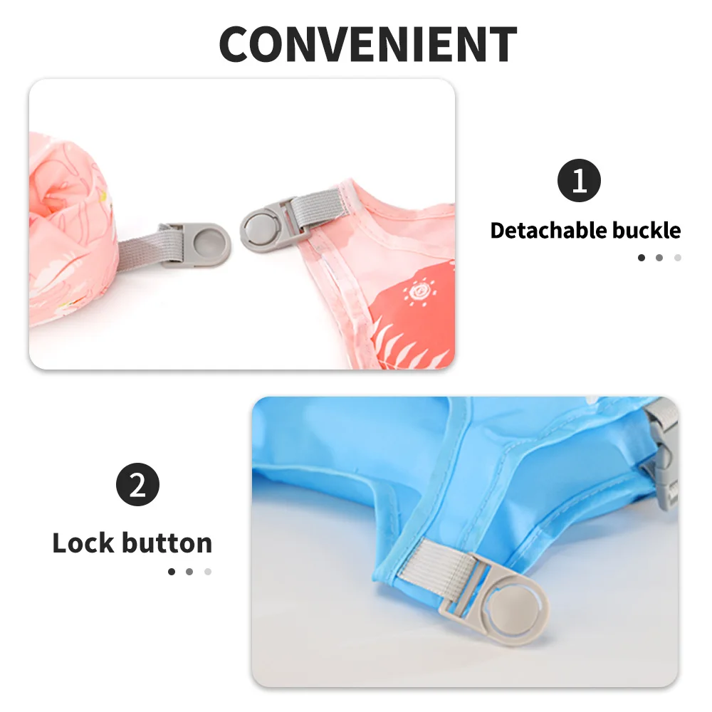Flotador de brazo de seguridad para bebés y niños, equipo de natación, chaleco salvavidas, botón desmontable, fisión, no inflable - imagen 5