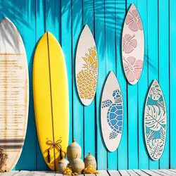 Tablero de madera tropical hawaiano para pared de habitación infantil