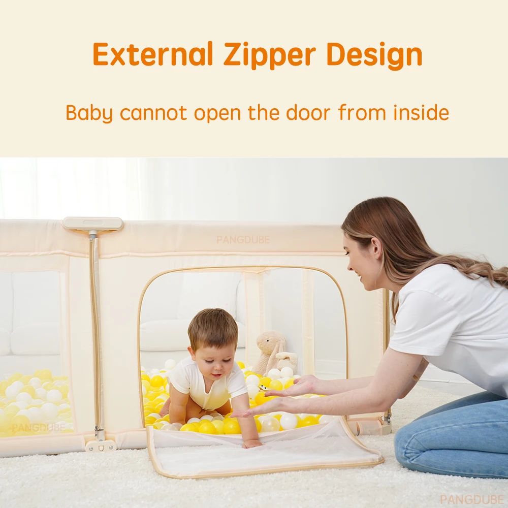 PANGDUBE Parque infantil plegable – Valla portátil para bebé con actividades - imagen 2