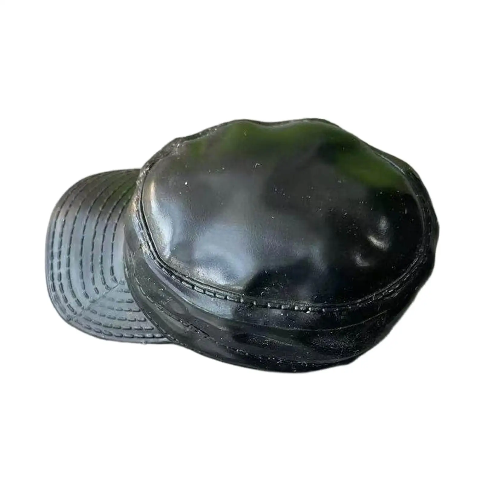 Gorra de béisbol para muñecas mini negro caucho suave accesorio
