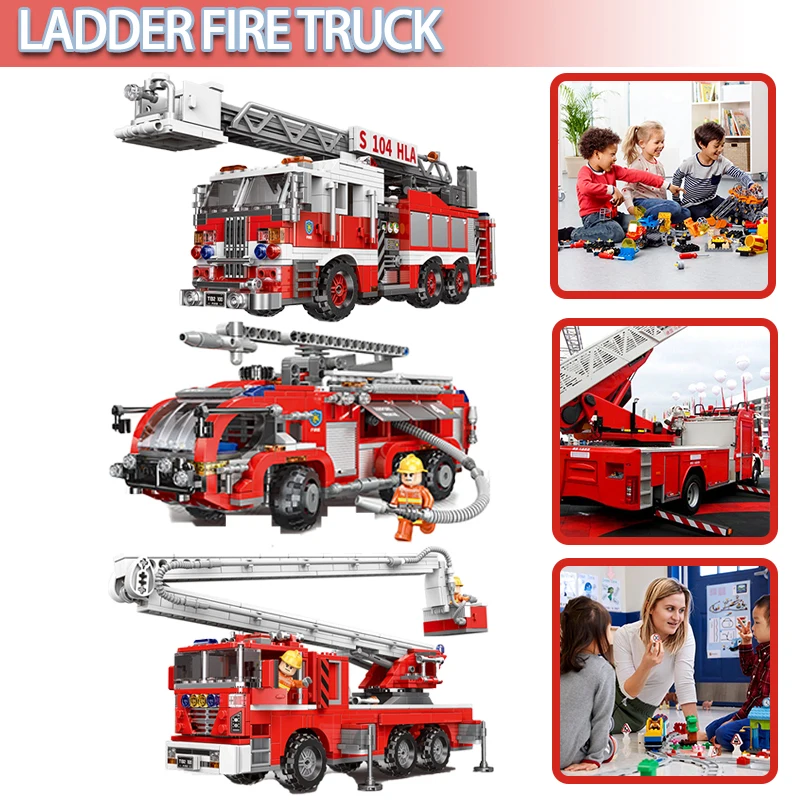 Bloques camión bomberos ABS - vista principal