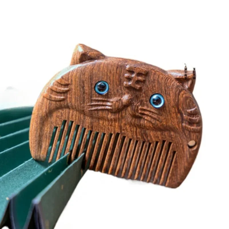 Peine de dibujos animados con patrón de conejo, Tigre y dragón para niños, cepillo de pelo de seguridad portátil, 1 unidad - imagen 4