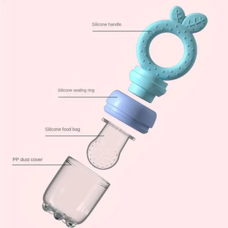 Alimentador de frutas para niños, 13X5cm, suave para comer de forma independiente, producto multicolor para bebé, comida adicional para frutas y verduras, goma de mascar - imagen 4