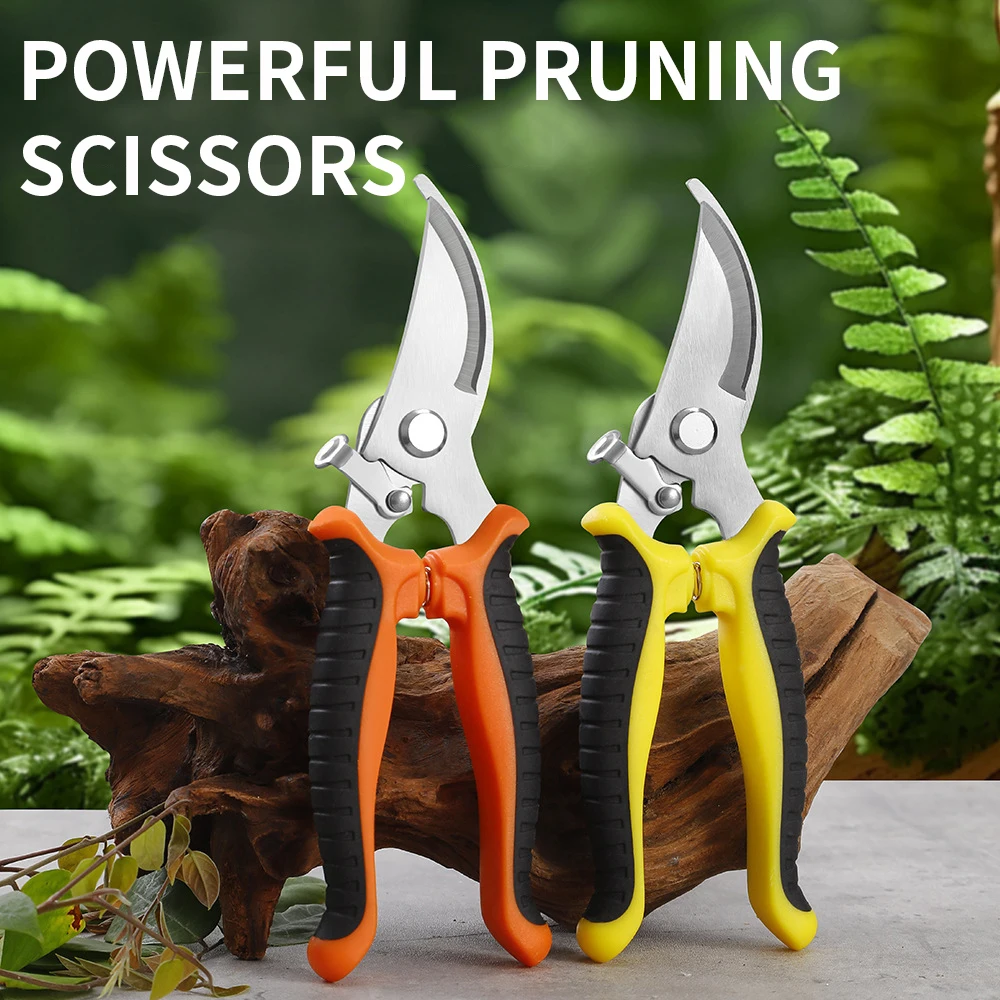 Tijeras de podar acero inoxidable con mango ergonómico verde - imagen 5
