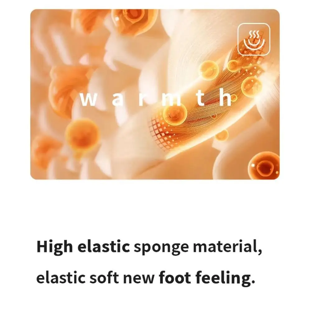 Nuevo Botas de nieve esponjosas, zapatillas suaves de piel sintética, zapatos cálidos de algodón antideslizantes, - imagen 3