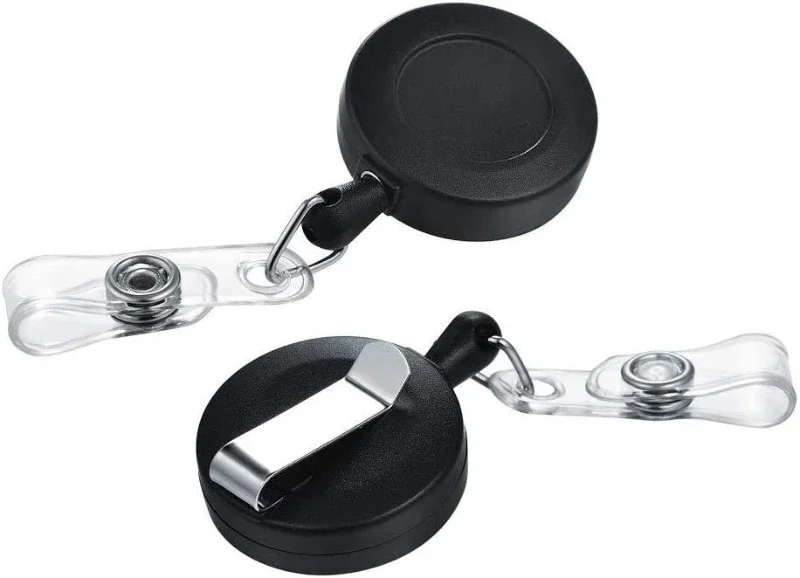 10 Uds. Carrete retráctil para insignia, cordón de identificación de plástico, etiqueta de nombre, llavero, Clips de cadena, soporte para insignia de enfermera de Hospital, soporte para credenciales - imagen 2