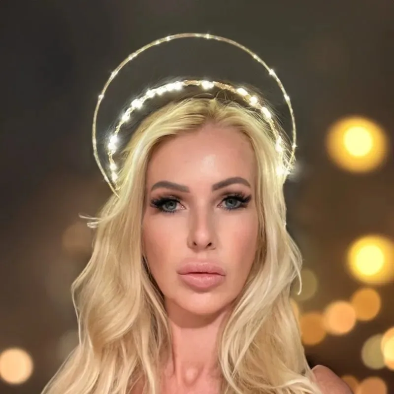 MARY Corona de halo iluminada – Estilo vintage francés para niños - imagen 2