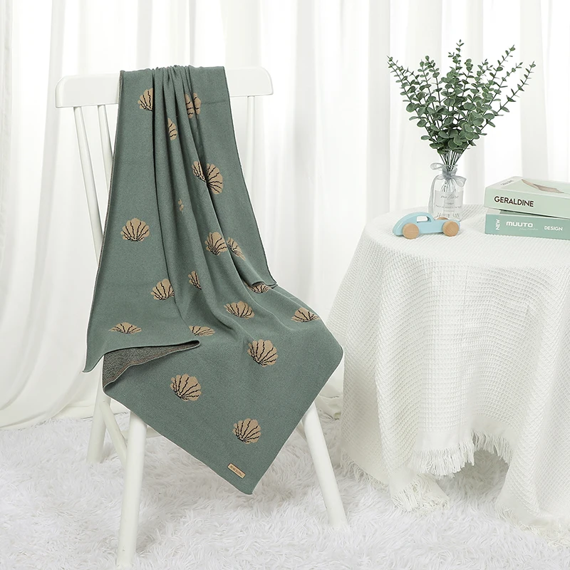 Manta de algodón de punto para bebé, edredón de cuna a cuadros para niña recién nacida, funda de dibujos animados para cochecito infantil, saco de dormir de 100x80CM - imagen 3