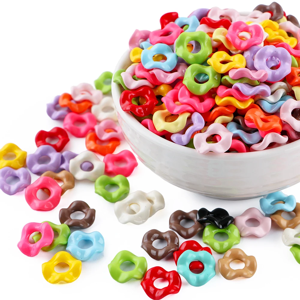 50 Uds. De cuentas circulares apilables onduladas acrílicas de 12/16mm para joyería DIY, collar, pulsera, pendientes, accesorios de decoración personalizados - imagen 3