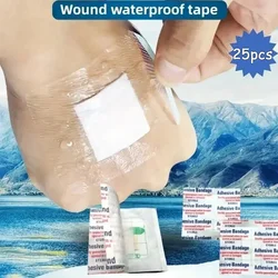 First Aid for Cuts and Abrasions,Bandage for Children 25Pcs Square, Waterproof Medical Wound Patch