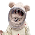 khaki bear with mask