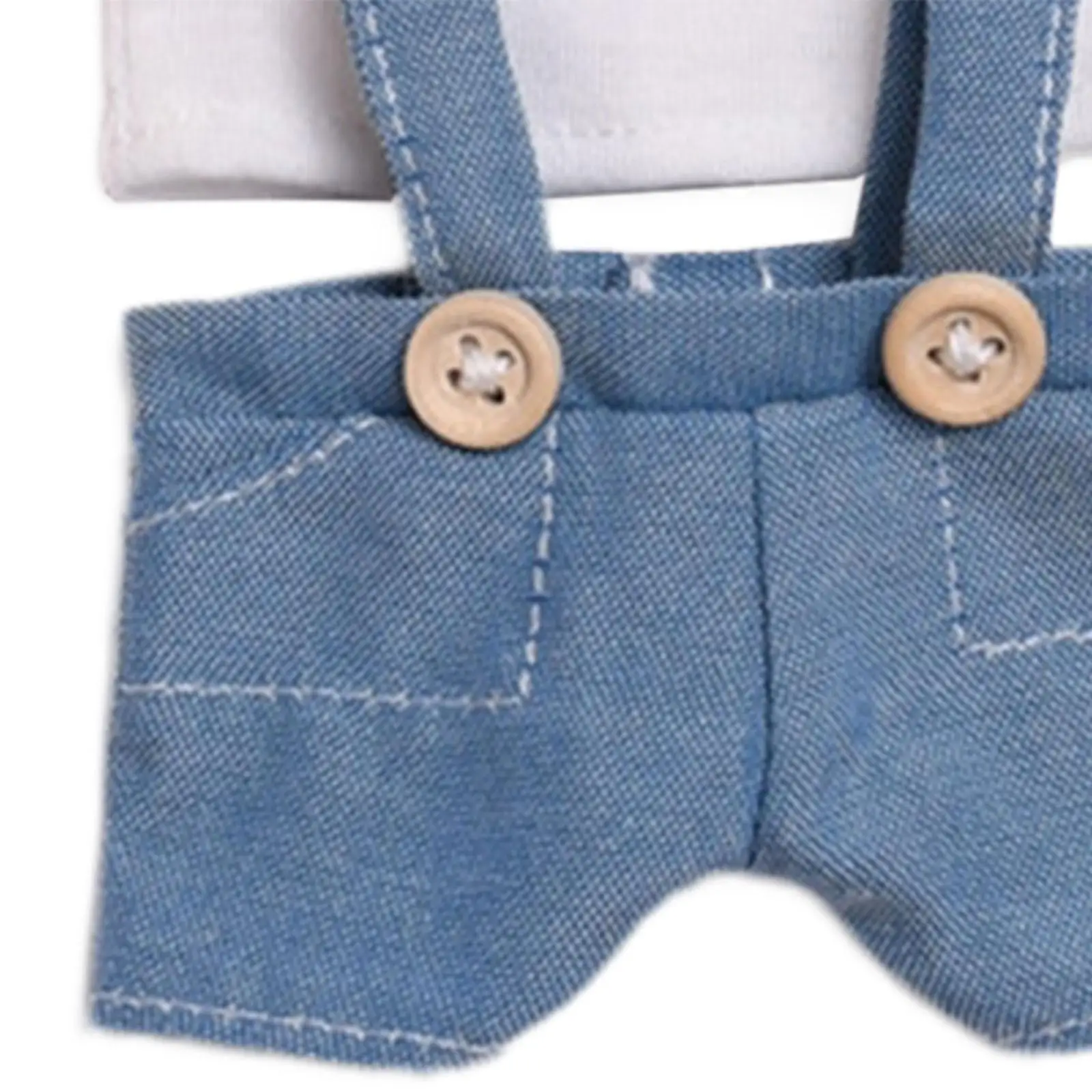 Plush Figure T Shirt and Overalls Hands on for Kids Dress up for 6.69'' Doll