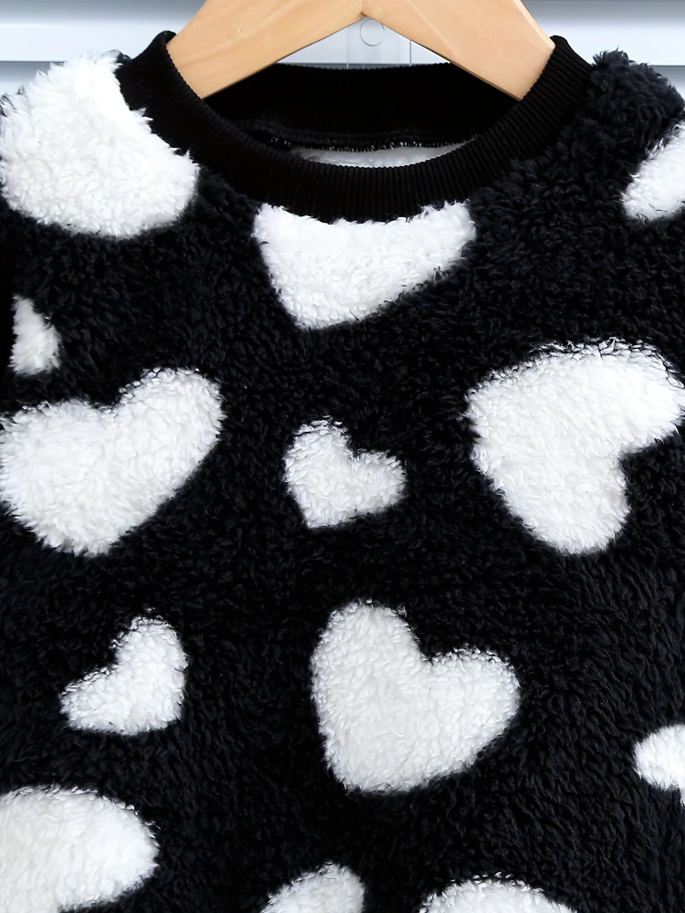 Chaqueta con capucha de lana gruesa para niña, suéter informal, suave y cómodo, accesorios para niños, Otoño e Invierno - imagen 3