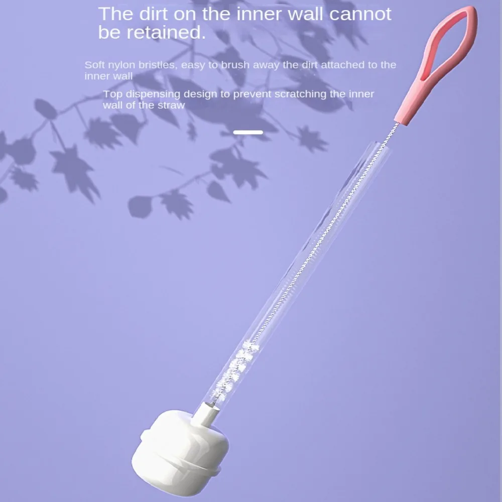3 unids/set de chupete de silicona para bebé, depurador de paja, cepillo pequeño, cepillo de limpieza de botellas, taza de vidrio de 360 grados, herramienta de limpieza de lavado - imagen 2
