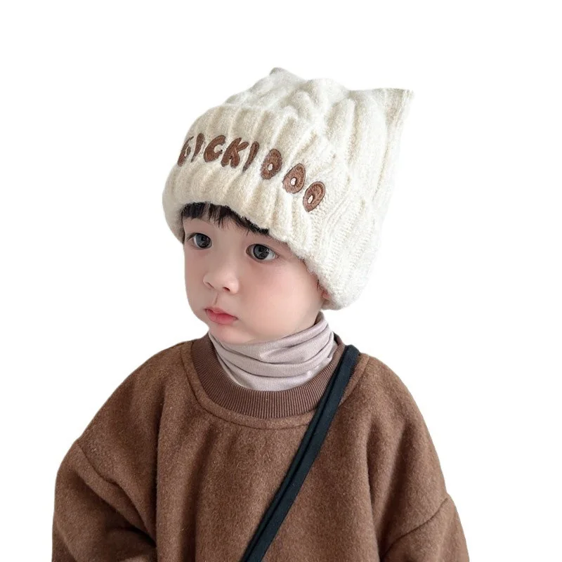 Gorro térmico de punto con orejas animales bordado para escolares - imagen 2