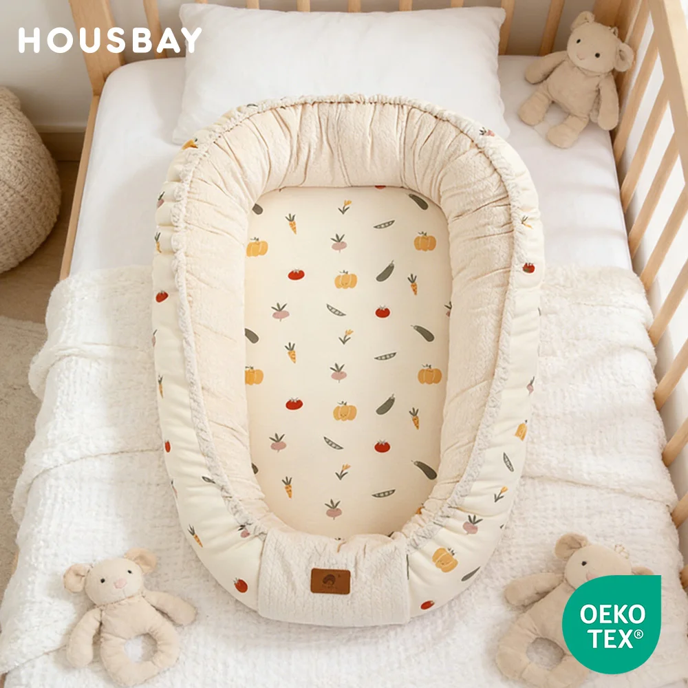 Cuna portátil para bebé colecho cálida beige de invierno