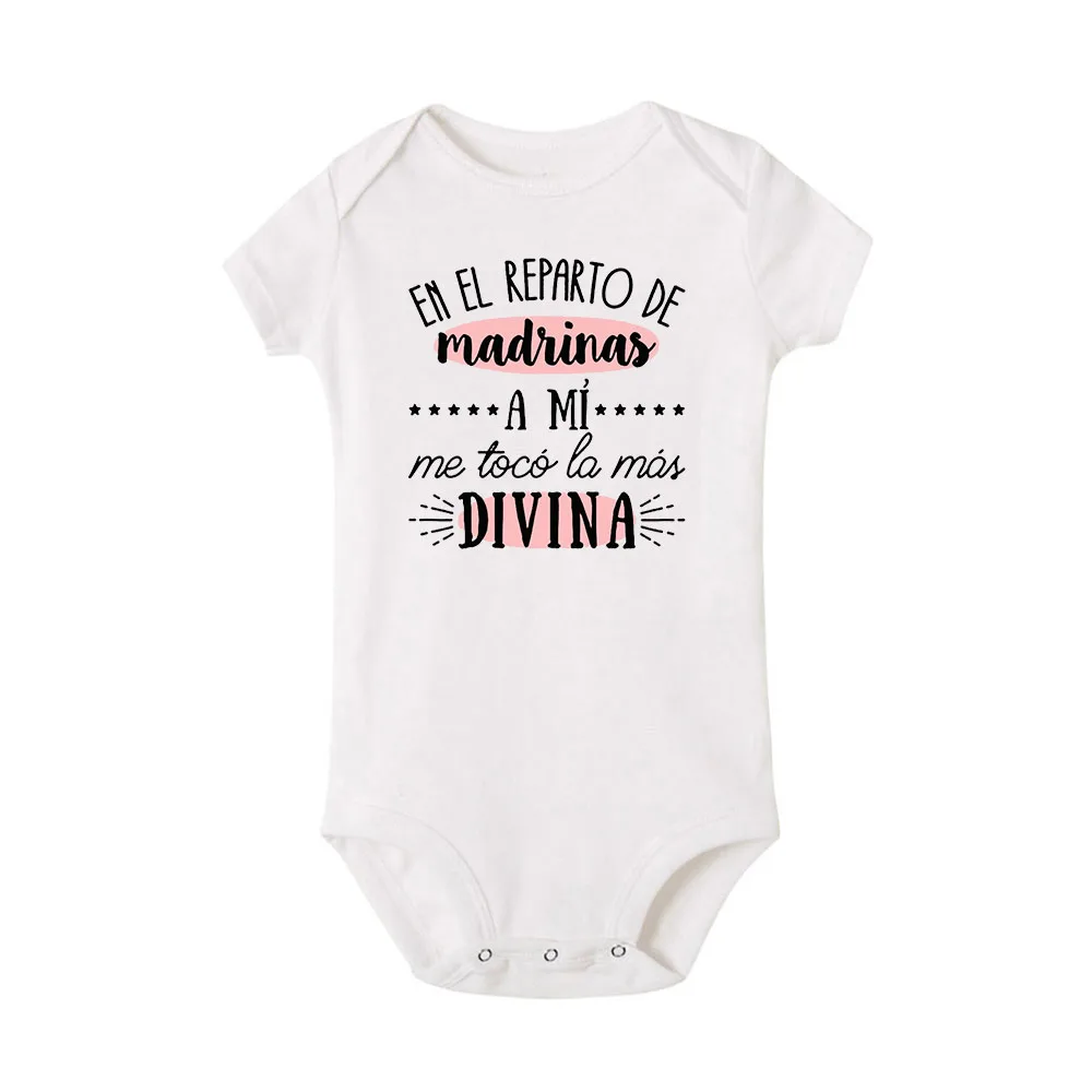 Body divertido con estampado español para recién nacido, mono De verano para bebé, trajes infantiles De manga corta, Ropa De bebé, regalo - imagen 4