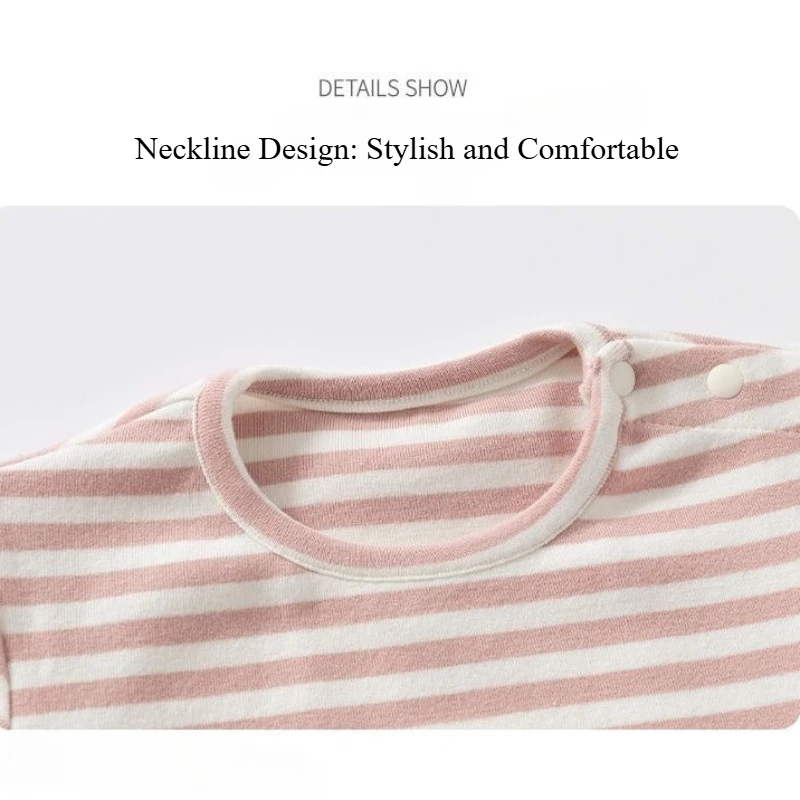 Conjunto cómodo de otoño para niña, pantalones con tirantes de conejito bonito y camiseta a rayas, conjunto de 2 piezas, mameluco de manga larga para Halloween - imagen 3