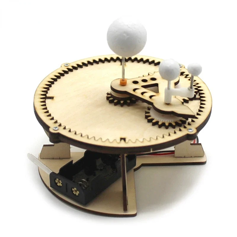 DIY Tierra, Luna y Sol Tres Bolas Juguetes Ensamblados para niños Experimento científico Pequeña producción