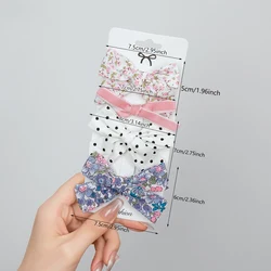 Pinzas para cabello bebé con flores en encaje - juego de 4 piezas
