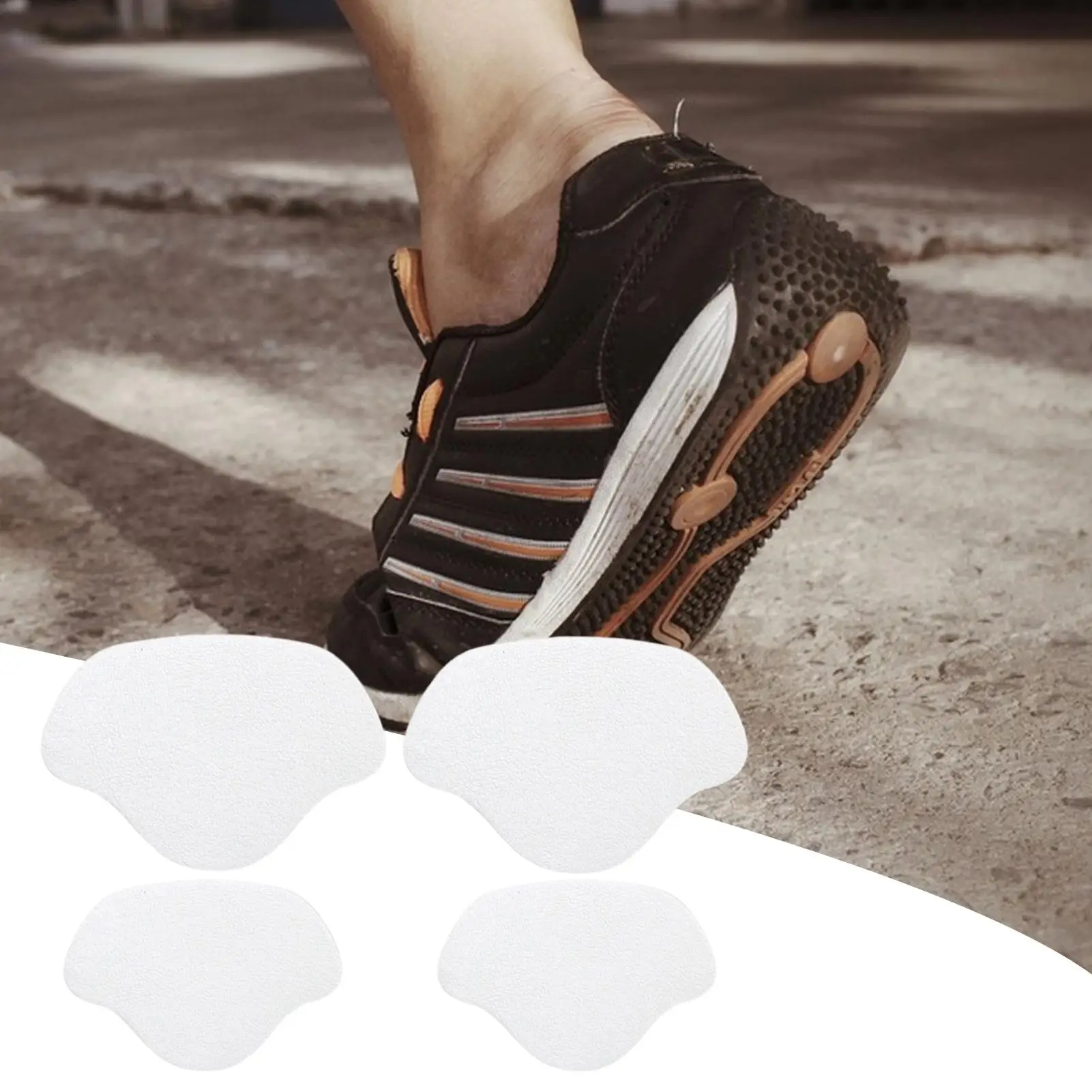 Protectores de talón para zapatos, 4 piezas, parche autoadhesivo para reparación de zapatos, utensilios para el hogar para Fitness, deportes, correr, adolescentes, atletas, hogar - imagen 3