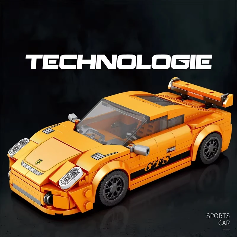 318PCS 도시 레이싱 자동차 빌딩 블록 Supercar 스포츠카 모델 벽돌 성인 데스크탑 디스플레이 어린이 DIY 장난감 휴일 선물 - imagen 5