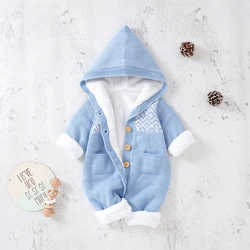 Pelele de invierno con capucha para bebé – Algodón suave