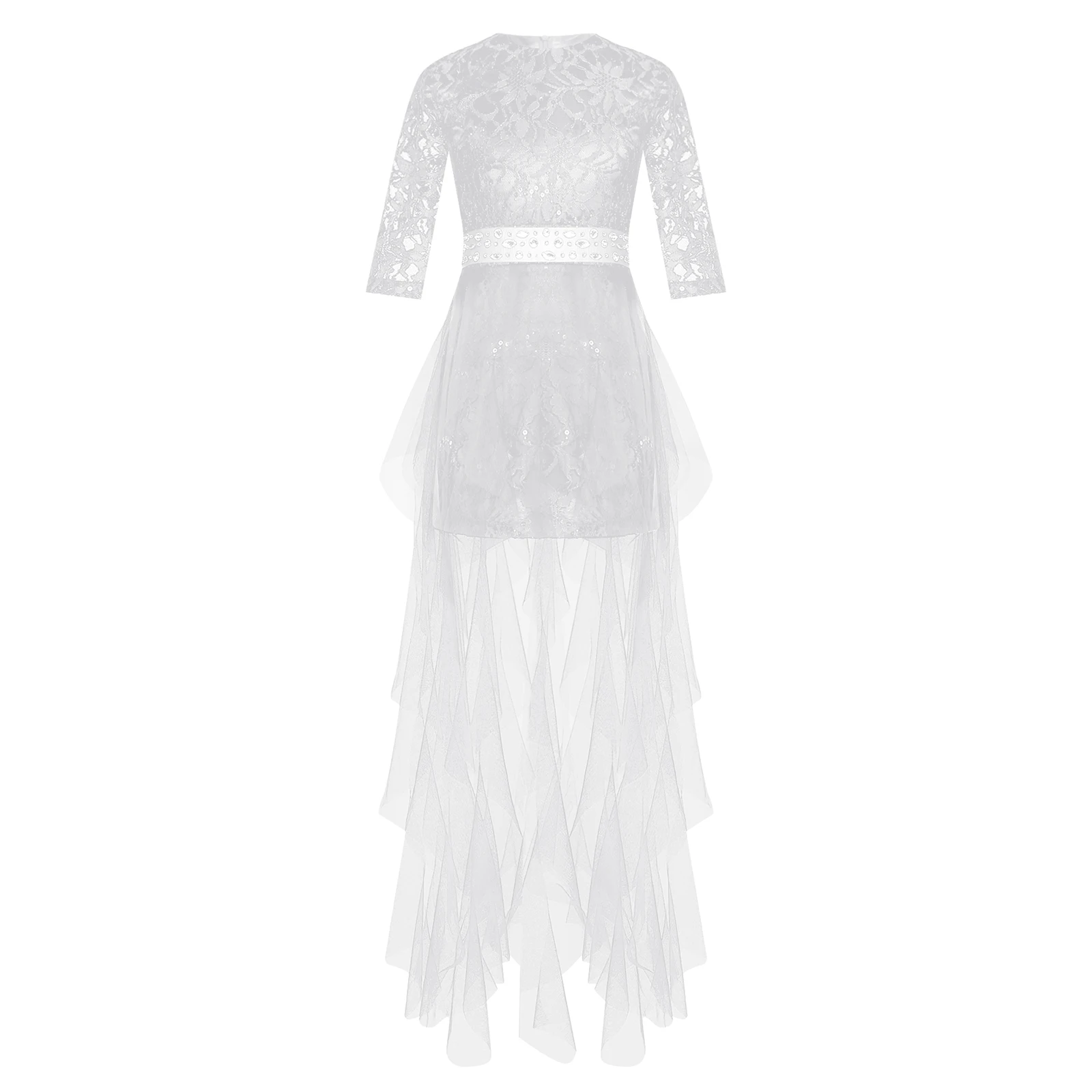 Vestido tul niña con encaje y lentejuelas para fiesta - imagen 5