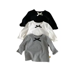 Body de bebé manga larga con lazo - Ropa infantil 0-3 años para diario