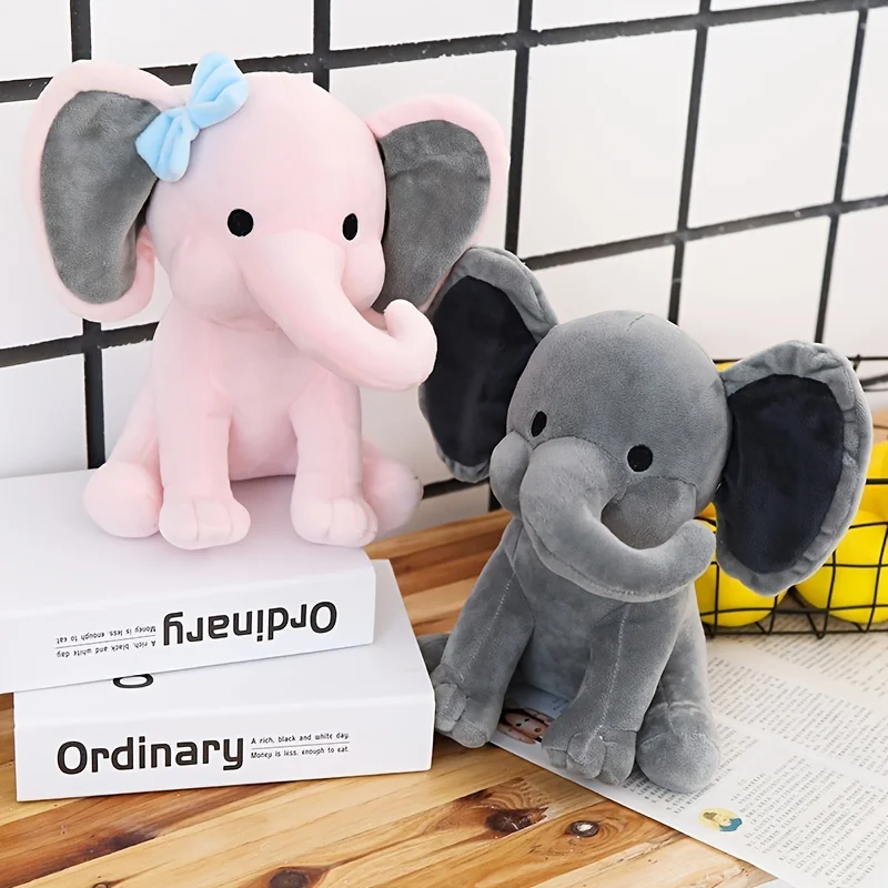 Elefante de peluche rosa suave – Juguete para bebé