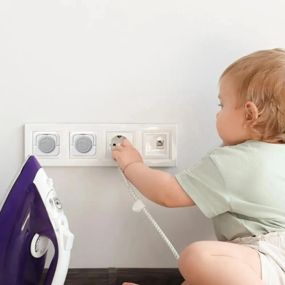 Protección de enchufe para el cuidado del bebé, seguridad eléctrica, enchufe de salida estándar americano, cerraduras de seguridad contra enchufe eléctrico para niños - imagen 3
